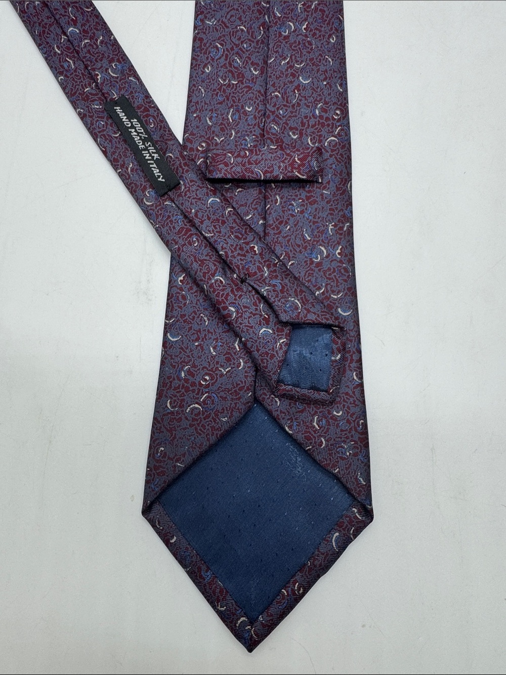 Pierre Cardin Burgundy Paisley Tie with Navy Accents # 0113